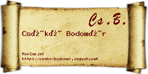 Csákó Bodomér névjegykártya
